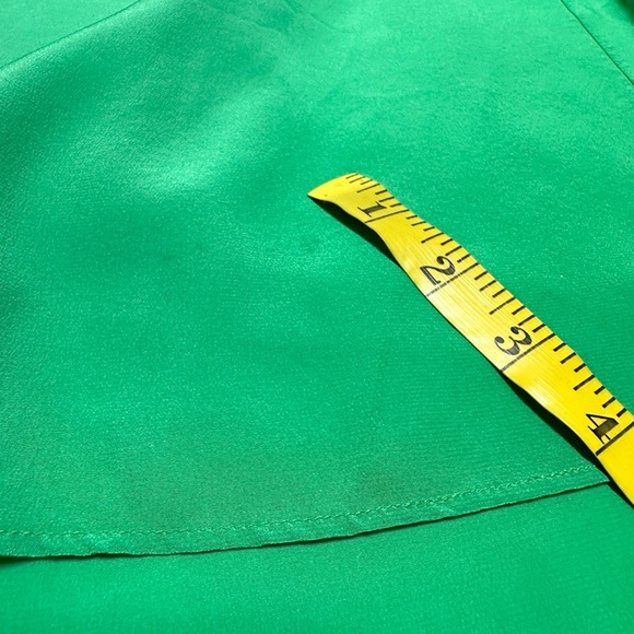 Country Road Australia 100% Silk Vibrant Green Apron Neck Midi Swing Sun Dress - Picture 10 of 10